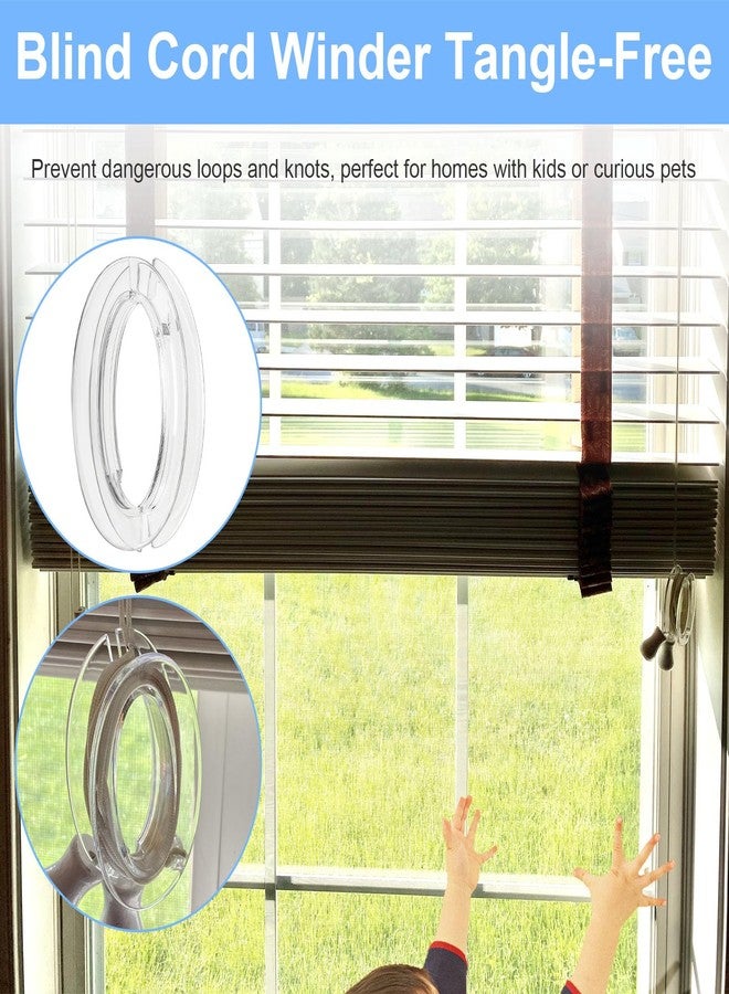 Giokyi 12 Pack Blind Cord Winder, Safety Baby Proof Blinds String Holder, Transparent Anti-Entanglement Cord Organizer for Blinds/Shades, Blind Cord Wrap Cleat Alternative (No Wall Damage, Pet-Friendly) - Image 4